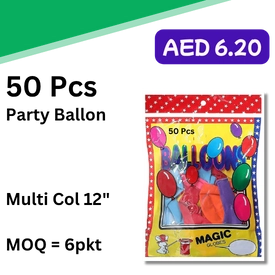Multi Col Ballons 12in